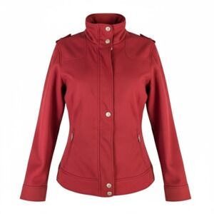 ARIAT Landgraf Softshell Jacket Womens M Red Equestrian Full Zip Pockets